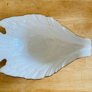 Lenox Vintage Dove Bird Candy Nut Sauce Dish Bowl Gold Trim